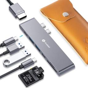 img 4 attached to 💻 Адаптер Andobil USB C Hub для MacBook Pro 2020/ MacBook Air 2020, док-станция 7 in 2 с 100W PD, 4K HDMI, USB 3.1, слотами для SD/Micro SD карт – серый