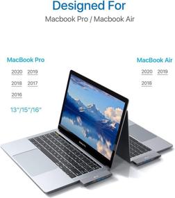img 2 attached to 💻 Адаптер Andobil USB C Hub для MacBook Pro 2020/ MacBook Air 2020, док-станция 7 in 2 с 100W PD, 4K HDMI, USB 3.1, слотами для SD/Micro SD карт – серый