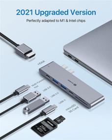 img 3 attached to 💻 Адаптер Andobil USB C Hub для MacBook Pro 2020/ MacBook Air 2020, док-станция 7 in 2 с 100W PD, 4K HDMI, USB 3.1, слотами для SD/Micro SD карт – серый