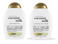 🥥 deep nourishment with ogx coconut milk shampoo & conditioner (13oz) logo