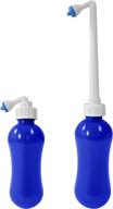 🚽 boss bidet mini: home & travel post partum bidet kit with great pressure, easy-to-use features. offers hot, warm, and cold water options. angled retractable nozzle, discreet bag. compact 12.5 oz (380 ml) blue design. logo