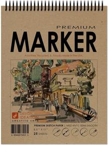 img 4 attached to 📘 Design Ideation Brand Marker Sketchbook: Premium Paper Spiral Bound Book for Various Artistic Mediums. Perfect for Artists, Designers, and Students. (8.5"x11")