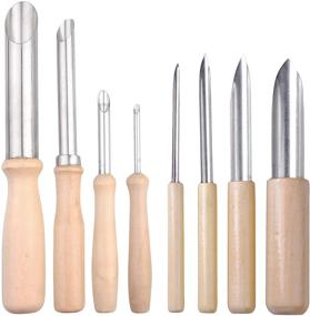 img 4 attached to 🎨 aRtEllcoco 8 Piece Clay Hole Cutters: Premium Stainless Steel and Wood Handle Tools for Pottery, Sculpture, and Ceramic Artists (8pcs Round+Semi Hole Cutters)