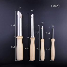 img 3 attached to 🎨 aRtEllcoco 8 Piece Clay Hole Cutters: Premium Stainless Steel and Wood Handle Tools for Pottery, Sculpture, and Ceramic Artists (8pcs Round+Semi Hole Cutters)