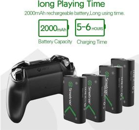 img 2 attached to Smatree Xbox One Controller Battery: 4-Pack Rechargeable Set for Xbox Series X/S & Xbox One