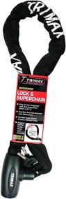 img 1 attached to 🔒 Secure Your Belongings with Trimax Integrated Lock & Super Chain 3' L: THEX836 - 8mm Links (Wrap Packaging)