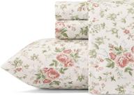 🛏️ laura ashley home - коллекция сатина - набор простыней queen - 100% хлопок, шелковисто гладкий и блеск, постельное белье стойкое к мятежам в варианте лилиан логотип