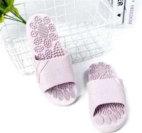 img 3 attached to 🌿 Lavender Massage Slippers: Ultimate Foot Reflexology & Acupressure Sandals for Men & Women - Non-Slip Pain Relief Massage Shoes for Bath & Shower!