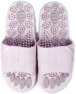 🌿 lavender massage slippers: ultimate foot reflexology & acupressure sandals for men & women - non-slip pain relief massage shoes for bath & shower! logo