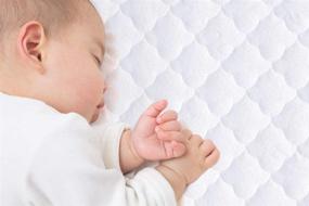 img 1 attached to iLuvBamboo Waterproof Bassinet Mattress Pad Protector - Fits Most Mattresses Up to 33” x 17” 🌿 - Hourglass, Rectangle, Oval - 2 Pack - Soft Bamboo Jacquard Fitted Topper Cover - Quiet & Breathable