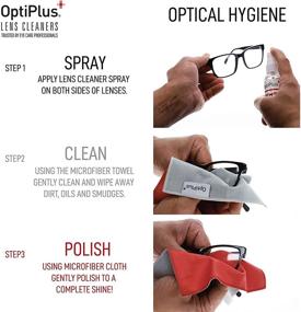 img 1 attached to OptiPlus Streak-Free Glasses Cleaner: All-Natural Lens Cleaning Spray with Dual-Purpose Microfiber Cloth