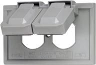 🏠 leviton 4976-gy weather-resistant duplex wallplate cover, gray - device mount, horizontal, thermoplastic logo