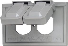 img 3 attached to 🏠 Leviton 4976-GY Weather-Resistant Duplex Wallplate Cover, Gray - Device Mount, Horizontal, Thermoplastic
