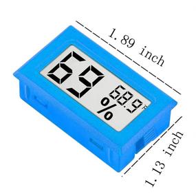 img 1 attached to 🌡️ 12-Pack Mini Digital Electronic Temperature Humidity Meters Gauge - Indoor Thermometer Hygrometer with LCD Display in Fahrenheit (℉) for Humidors, Greenhouse, Garden, Cellar, Fridge, Closet - Multicolored