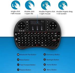 img 2 attached to 🔤 Rii Wireless Keyboard with Touchpad & QWERTY for Raspberry: Optimal Input Solution