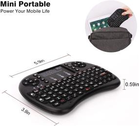 img 1 attached to 🔤 Rii Wireless Keyboard with Touchpad & QWERTY for Raspberry: Optimal Input Solution