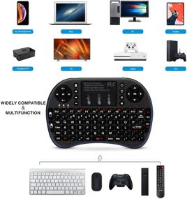 img 3 attached to 🔤 Rii Wireless Keyboard with Touchpad & QWERTY for Raspberry: Optimal Input Solution