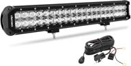 🔦 oedro led light bar: 20inch 200w 14210lm with advanced 10d fish eyes lens – spot flood combo lights bar with wiring harness, ip68 grade off road work lights for pickup jeep suv 4x4 atv ute logo
