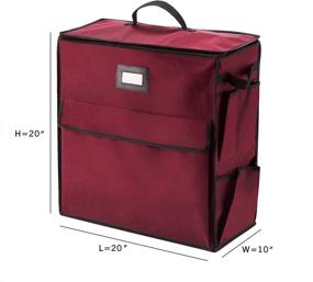 img 1 attached to 🎁 Elf Stor 83-DT5052 1074 Holiday Gift Wrap and Bag Organizer, Red - Ultimate Storage Solution