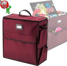 img 3 attached to 🎁 Elf Stor 83-DT5052 1074 Holiday Gift Wrap and Bag Organizer, Red - Ultimate Storage Solution