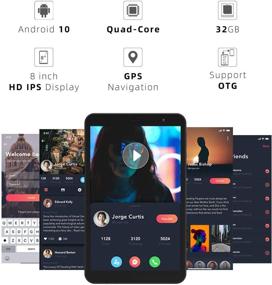 img 3 attached to 📱 Планшет Winnovo M8 8 дюймов: Android 10.0, четырехъядерный процессор, 32 ГБ памяти, HD IPS дисплей, Bluetooth, WiFi, GPS - черный