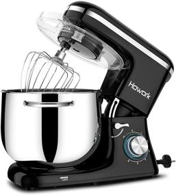 img 4 attached to 🍞 HOWORK Stand Mixer, 8.45 QT Bowl 660W Food Mixer, Multi Functional Kitchen Electric Mixer With Dough Hook, Whisk, Beater, Egg White Separator - Increased Capacity (8.45 QT, Black)