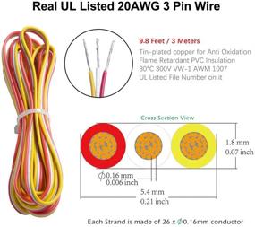 img 2 attached to Nicelux CCT Tunable LED Strip Connector 10mm 3 Pin (5PCS) + 9.8ft 20 AWG LED Extension Wire – Versatile DIY Strip-to-Power & Board-to-Board Jumper Kit (Non-waterproof)