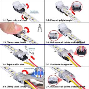 img 1 attached to Nicelux CCT Tunable LED Strip Connector 10mm 3 Pin (5PCS) + 9.8ft 20 AWG LED Extension Wire – Versatile DIY Strip-to-Power & Board-to-Board Jumper Kit (Non-waterproof)
