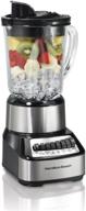 powerful hamilton beach wave crusher blender: blend, crush, shake, and puree with 14 functions, 40 oz glass jar, and stainless steel design (54221) logo
