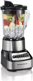 img 4 attached to Powerful Hamilton Beach Wave Crusher Blender: Blend, Crush, Shake, and Puree with 14 Functions, 40 Oz Glass Jar, and Stainless Steel Design (54221)