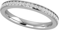 💍 1/8 carat natural diamond wedding/anniversary/stackable band in 14k white gold (h-i color, si2-i1 clarity) logo