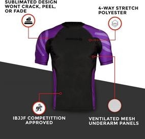img 2 attached to Sanabul Essentials Short Sleeve Compression Training Rash Guard: Perfect for MMA, BJJ, and Wrestling