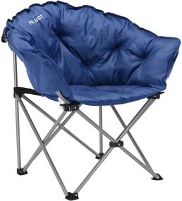 img 4 attached to 🪑 Pelliots's Folding Moon Saucer Camping Chair with Cup Holder - Supports Up to 300 lbs for Outdoor Camping, Hiking, and Fishing - Padded and Portable with Carry Bag