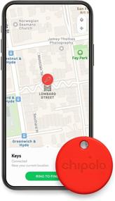 img 2 attached to Chipolo ONE (2020) - Loudest Water Resistant Bluetooth Key Finder (Red)
