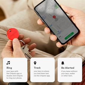 img 3 attached to Chipolo ONE (2020) - Loudest Water Resistant Bluetooth Key Finder (Red)