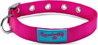 🐶 regal dog products nylon dog collar: durable, adjustable collar for small, medium, and large dogs with reinforced stitching, metal buckle, and d-ring logo