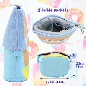 img 1 attached to Kawaii Shiba Inu Smatty Pen Holder Pencil Case: Cute Japanese Dog Stand Store Makeup Pouch in Blue, Made with Corduroy Fabric