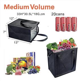 img 3 attached to 🛍️ BAGHOME Set of 2 Insulated Shopping Bags - Insulated Grocery Cooler Bags