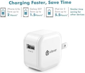 img 2 attached to Compact USB Wall Charger for Travel, 12W 2-Pack Phone Charger Adapter with Foldable Plug - Compatible with iPhone11 Pro/X/XR/8/7/6/Plus, iPad Pro/Air 2/Mini 3/Mini 4, Galaxy S7/S6/S6 Edge/Edge+