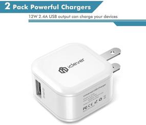 img 3 attached to Compact USB Wall Charger for Travel, 12W 2-Pack Phone Charger Adapter with Foldable Plug - Compatible with iPhone11 Pro/X/XR/8/7/6/Plus, iPad Pro/Air 2/Mini 3/Mini 4, Galaxy S7/S6/S6 Edge/Edge+