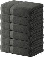 oakias medium cotton towels grey logo