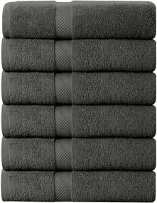 img 3 attached to Oakias Medium Cotton Towels Grey