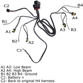 img 2 attached to IJDMTOY Headlight Conversion Relay Wire Harness: Original 🔌 H4 Headlamps to Separated 9005/9006 High & Low Beam Headlights