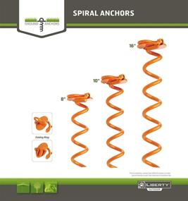 img 1 attached to Liberty Outdoor Folding Ring Spiral Ground Anchor, 16-Inch Orange - ANCFR16-ORG-A