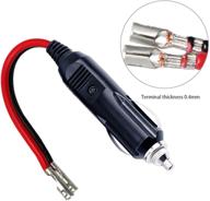 🚗 high-performance 12v car cigarette lighter power adapter - 24v male plug with leads, auto accessories with led lights and 15a fuse logo