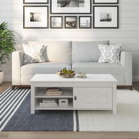 img 1 attached to 🏡 Ameriwood Home Farmington Coffee Table: Stylish Ivory Oak Design for Modern Living Spaces