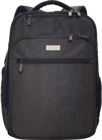 img 3 attached to 🎒 Kenneth Cole Reaction Manhattan Commuter Slim Backpack - 16" Laptop and Tablet Travel, Business, Work, School Bookbag in Charcoal Polyester