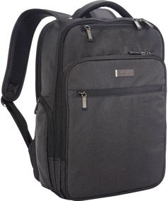 img 4 attached to 🎒 Kenneth Cole Reaction Manhattan Commuter Slim Backpack - 16" Laptop and Tablet Travel, Business, Work, School Bookbag in Charcoal Polyester