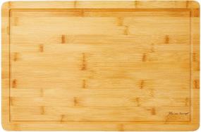 img 2 attached to 🔪 Heim Concept Extra Large Organic Bamboo Cutting Board: Superior Quality for Effortless Food Preparation