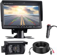 🚐 vehicle rv backup camera for truck: 7'' monitor, night vision, waterproof rear view camera logo